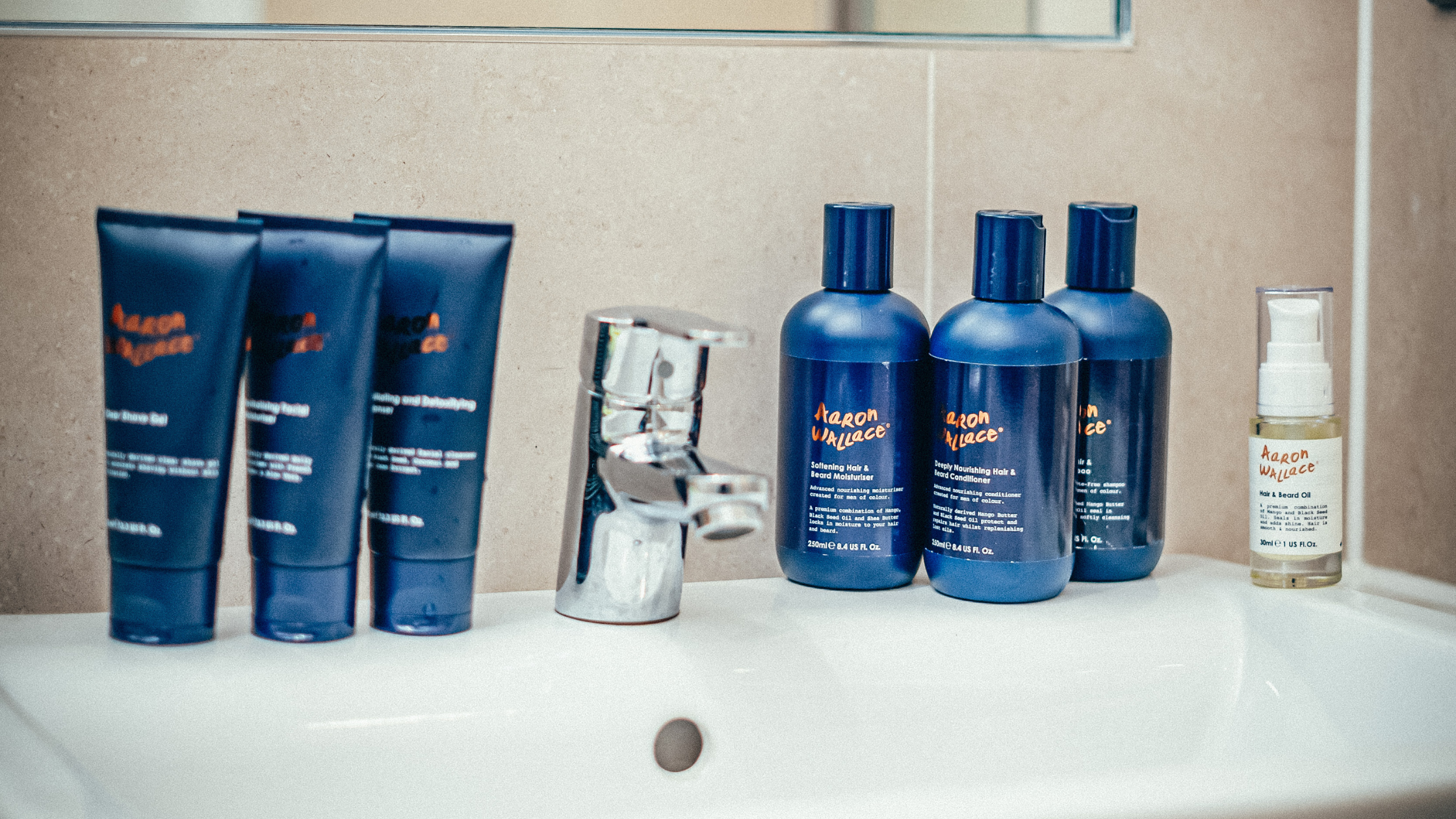 Aaron Wallace, Black hair and skin care for men, in Sainsbury's