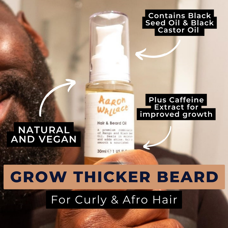 Aaron Wallace beard oil —  natural and vegan textured beard care